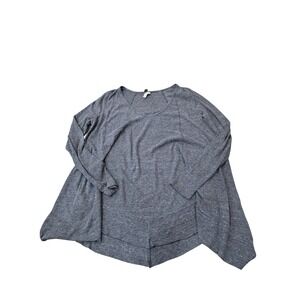 We‎ The Free People Gray Long Sleeve Top Tunic V Neck Casual Womens Size Small